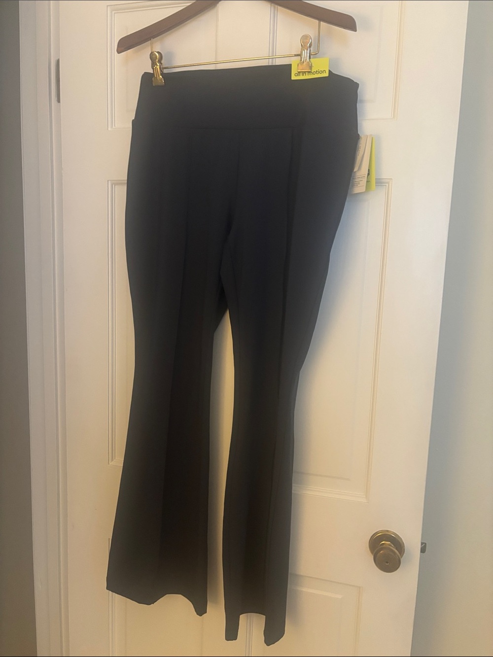 Women's Navy Wide-Leg Stretch Pants